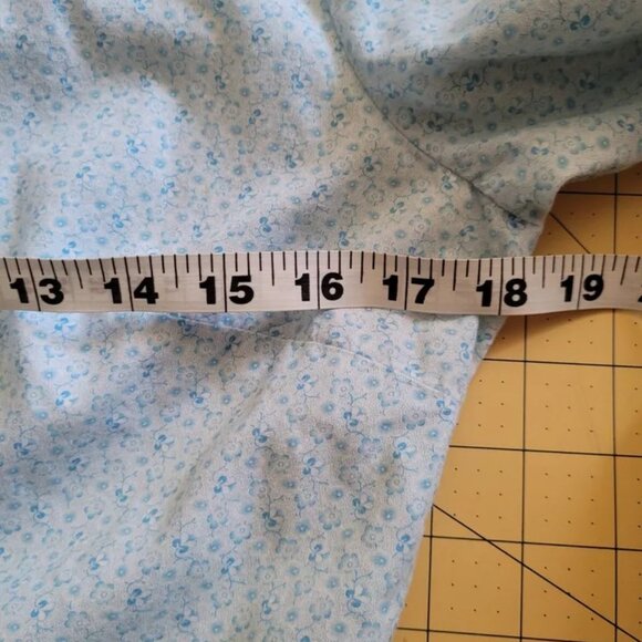 Vintage PRIOR Western Denver Snap Front Blue Floral Ruffled Shirt Bust 36" - Picture 7 of 9